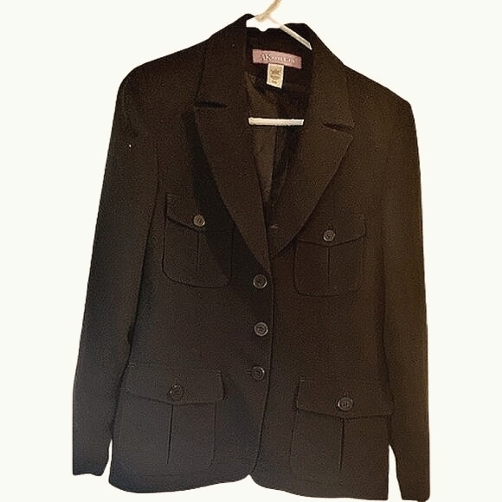 Anne Klein blazer jacket Size10 Utility style fully lined career - Picture 2 of 7